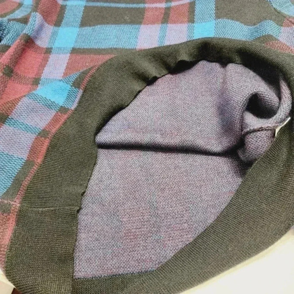 Club Room Wool Blend Plaid Sweater Men's XL Crewneck Pullover - Picture 7 of 8